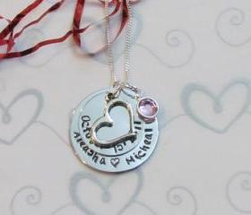 Couples Wedding Date Necklace 